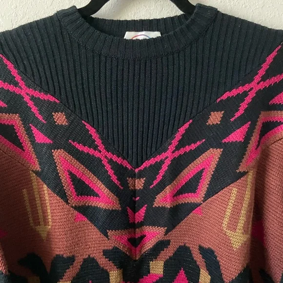 Bogner Vintage 80s Jacquard Knit Ski Sweater Desert Cactus Design Wool Sweater - Picture 3 of 14